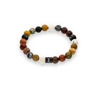 s.Oliver Herren Bracelet - Armband in Beadsoptik - Mehrfarbig - Textilband verstellbar bis 22 cm - wasserfest & hautfreundlich