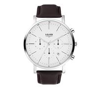 s.Oliver Herren Chronograph Quarz Armbanduhr mit Lederarmband