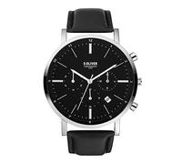 s.Oliver Herren Chronograph Quarz Uhr mit Leder Armband SO-3854-LC