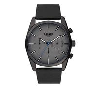 s.Oliver Herren Chronograph Quarz Uhr mit Leder Armband SO-3866-LC