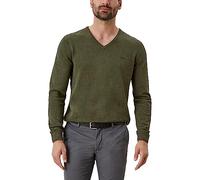 s.Oliver Herren Feinstrickpulli mit V-Ausschnitt Olive Melange M
