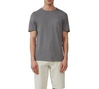 Flammgarn-T-Shirt mit Brusttasche und offenen Kanten S grau 2163479.9467.S