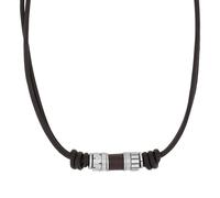 s.Oliver Herren Halskette 2038870 Leder braun Edelstahl grau