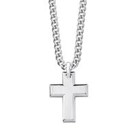 s.Oliver Kette mit Anhänger für Herren, Edelstahl, Kreuz Herrenschmuck Weiss Produkte (1.0 pieces)