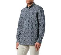 s.Oliver Herren Hemd Langarm, Slim Fit Blue M