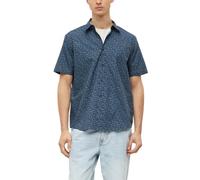 Regular Fit: Elastisches Kurzarmhemd mit All-over-Print L blau 2176496.59A0.L