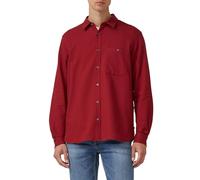 Regular Fit: Strukturiertes Baumwollhemd mit Brusttasche L rot 2172933.3626.L