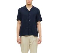 s.Oliver Herren Hemd Resort Fit Kurzarm aus reiner Baumwolle Blau XL