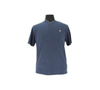 s.Oliver Herren Henley T-Shirt blau große Größen ? Kurzarm Shirt mit Knopfleiste 4XL