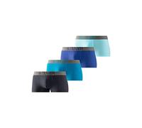 Hipster S.OLIVER, Herren, Gr. XL, 4 Stk., Jersey, blau (türkis, hellblau, marine, royalblau), Jersey, Obermaterial: 92% Baumwolle, 8% Elasthan (LYCRA), unifarben, körpernah, Unterhosen, knapp sitzende