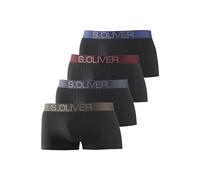 Hipster S.OLIVER, Herren, Gr. M, 4 Stk., bunt (schwarz, khaki, schwarz, bordeaux, schwarz, anthrazit, schwarz, blau), Jersey, Obermaterial: 92% Baumwolle, 8% Elasthan (LYCRA), unifarben, körpernah, Un