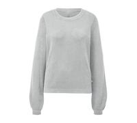 QS Strickpullover mit Puffärmeln in Hellgrau, Größe M