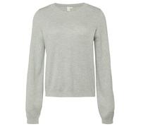 QS Strickpullover mit Puffärmeln in Hellgrau, Größe M