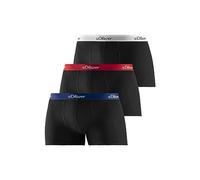 s.Oliver Herren Boxershorts Jh-34b_ls_1 – Boxerbrief, 3er Pack Baumwoll-Stretch, L Schwarz Kontrast