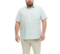 s.Oliver Herren Hemd Regular Fit Kurzarm Kentkragen Baumwoll-Modal-Mix türkis 4XL