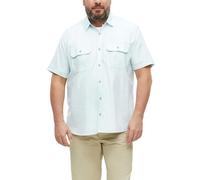 Strukturiertes Baumwollhemd 4XL türkis 2181460.6437.4XL