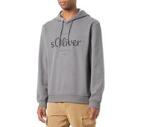 s.Oliver Herren Logo-Sweatshirt mit Kapuze Logo-Sweatshirt mit Kapuze, 98D1 grau, S
