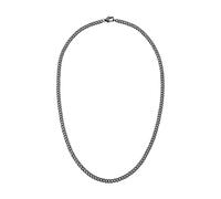 s.Oliver Herren Necklace - Halskette aus mattiertem Edelstahl - IP Gun - Panzerkette 50 cm - wasserfest & hautfreundlich