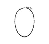 s.Oliver Herren Necklace - Halskette aus mattiertem Edelstahl - IP Schwarz - Verstellbar bis 55 cm - wasserfest & hautfreundlich