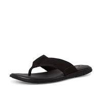 s.Oliver Herren Pantoletten aus Leder Flach, Schwarz (Black), 43 EU