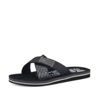 s.Oliver Herren Pantoletten mit Kreuzriemen Flach, Schwarz (Black), 41 EU
