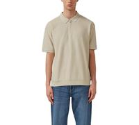 Strukturiertes Poloshirt mit Reißverschluss im Modern Fit 3XL beige 2175898.8148.3XL