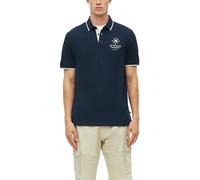 s.Oliver Herren Polo-Shirt - Regular Fit, Baumwoll-Piqué mit Frontprint, strukturiert