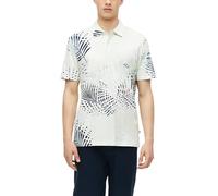 Flammgarn-Poloshirt mit All-over-Print M türkis|mehrfarbig 2178231.64A6.M
