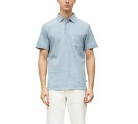 Poloshirt S.OLIVER, Herren, Gr. L, mid blau, Piqué, Obermaterial: 58% Polyester, 40% Baumwolle, 2% Elasthan, unifarben, regular fit hüftbedeckend, Rundhals, Bündchen, Shirts, Sommer-Shirt mit Brusttas