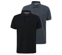 s.Oliver Herren Poloshirt, 2er Pack - Basic, Polokragen, Baumwolle, einfarbig Schwarz/Dunkelgrau / 3XL XXXL Mehrfarbig
