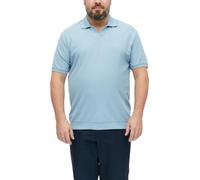 Strukturiertes Poloshirt mit Bündchen 4XL blau 2181425.5030.4XL