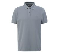 Poloshirt S.OLIVER, Herren, Gr. XL, grau (mid grau), Jersey, Obermaterial: 100% Baumwolle, unifarben, regular fit hüftlang, Rundhals, Rippbündchen, Shirts, mit Logostickerei (33421623-XL) mid grau
