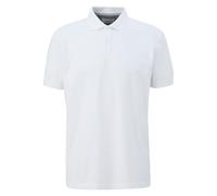 s.Oliver Herren Poloshirt 2138262,0100 – Baumwollpiqué, Polokragen, einfarbig Weiß M