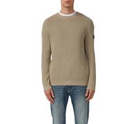 Strukturierter Baumwoll-Pullover mit Label-Patch 3XL beige 2170219.80W0.3XL