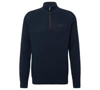 Pullover aus Strukturstrick mit Troyer-Kragen L blau 2170223.5978.L