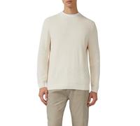 s.Oliver Herren Strickpullover Rundhals Grob-Strick 100% Baumwolle Ecru Gr. L