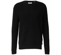 Strickpullover S.OLIVER, Herren, Gr. XL, schwarz, Strick, Obermaterial: 100% Baumwolle, unifarben, normal hüftbedeckend, Rundhals, Bündchen, Pullover, langarm, Grob-Strick (10251659-XL) schwarz