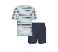 Pyjama-Shorts aus Baumwolle mit Eingrifftaschen 48/50 blau|grau|mehrfarbig 6010650.3350.48_50
