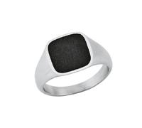 s.Oliver Ring Edelstahl Epoxy Herren Ringe, Schwarz, Kommt in Schmuck Geschenk Box