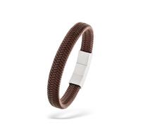 s.Oliver Herren Schmuck - Armband aus Leder mit Edelstahldetails - Klassisch, Zeitlos und Maskulin - Perfekte Geschenkidee