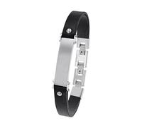 s.Oliver Herren Schmuck - Armband aus Leder und Edelstahldetails - Klassisch, Stilvoll und Maskulin - Perfekte Geschenkidee