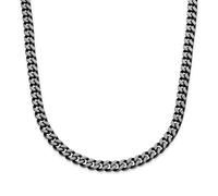 s.Oliver Herren Necklace - Halskette aus gebürstetem Edelstahl - Silber - Gliederkette 55 cm - wasserfest & hautfreundlich