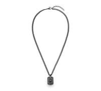s.Oliver Herren Schmuck - Halskette & Armband aus Leder und Edelstahldetails mit Haizahnanhänger - Klassisch, Stilvoll und Maskulin - Perfekte Geschenkidee