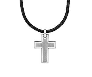 s.Oliver Herren Schmuck - Halskette aus Edelstahl mit Kreuzanhänger - Klassisch, Zeitlos und Markant - Perfekte Geschenkidee