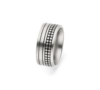 s.Oliver Ring Urban Element – Herren, Edelstahl gebürstet Silber, Größe 60, wasserfest, hautfreundlich
