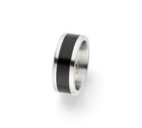 s.Oliver Herrenring Solid Ring SOJ-0027-R-66 gebürsteter Edelstahl schwarz Größe 66