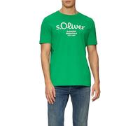 s.Oliver Baumwoll-T-Shirt mit Logo-Print Grün Größe L