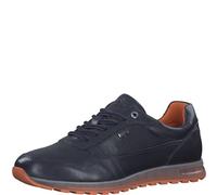 s.Oliver Herren Sneaker flach aus Leder Bequem, Blau (Navy), 43