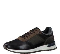 s.Oliver Herren Sneaker flach aus Leder Freizeit, Braun (Dark Brown Com), 41 EU