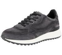 s.Oliver Herren Sneaker flach aus Leder Freizeit, Grau (Dark Grey), 45 EU